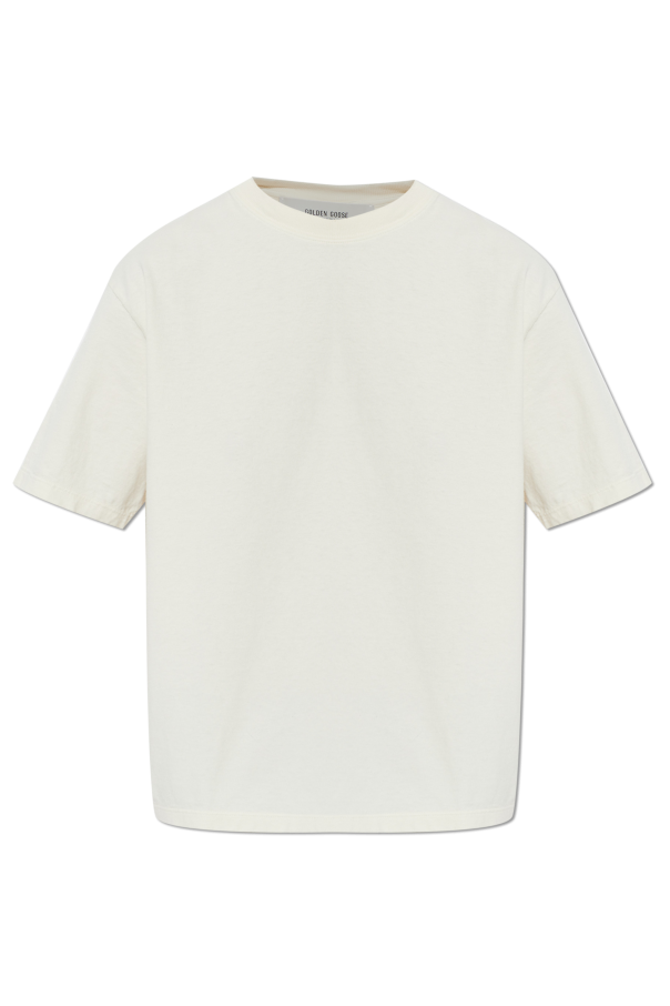 Golden Goose cream T-shirt with logo 1