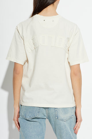 Golden Goose cream T-shirt with logo 4