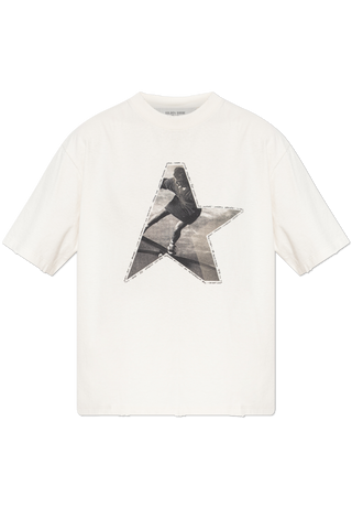 Golden Goose cream T-shirt with print 1