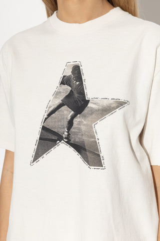 Golden Goose cream T-shirt with print 5