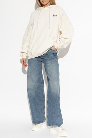 Golden Goose cream Sweatshirt with logo 2