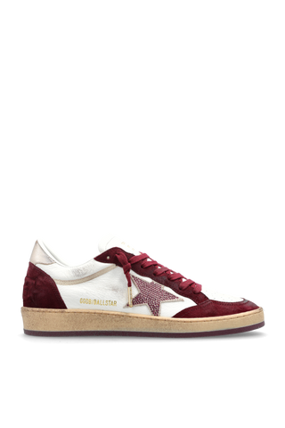 Golden Goose BURGUNDY 'Ballstar' sports shoes 1