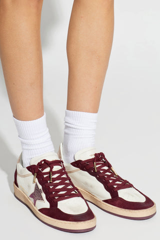 Golden Goose BURGUNDY 'Ballstar' sports shoes 2
