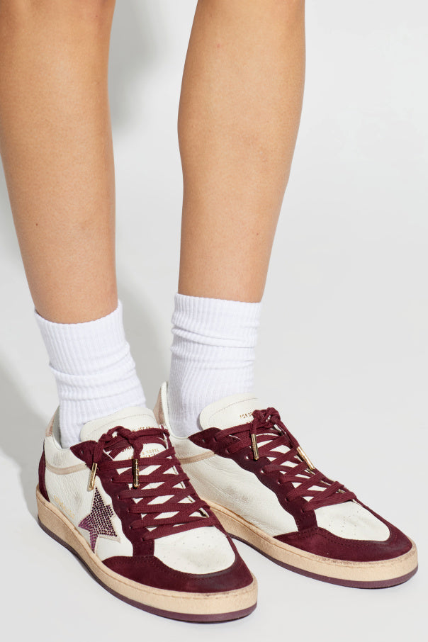 Golden Goose BURGUNDY 'Ballstar' sports shoes 2