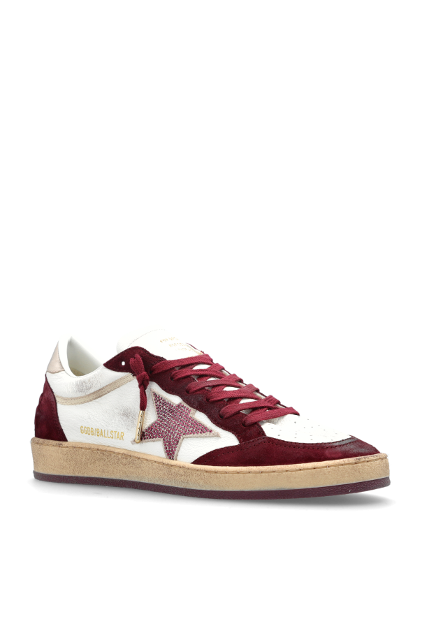 Golden Goose BURGUNDY 'Ballstar' sports shoes 4