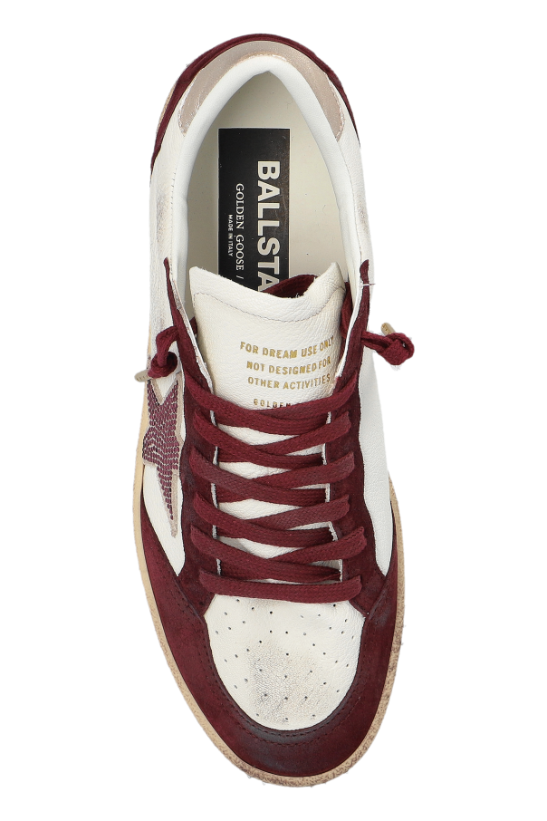 Golden Goose BURGUNDY 'Ballstar' sports shoes 6