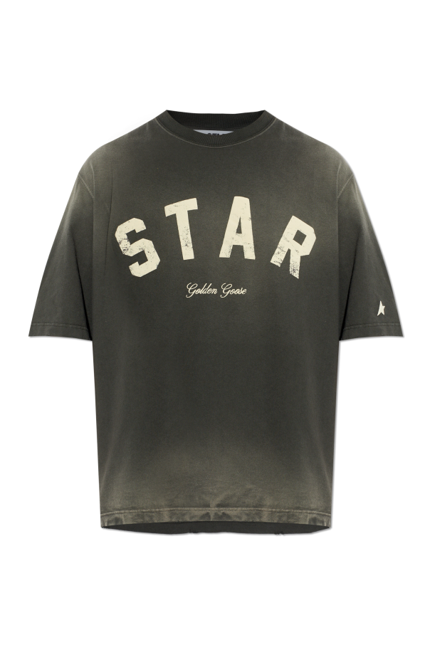 Golden Goose GREY T-shirt with logo 1