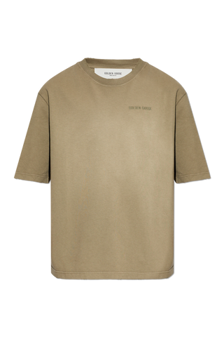 Golden Goose BROWN T-shirt with logo 1