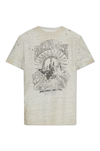 Golden Goose GREY T-shirt with a vintage effect 1