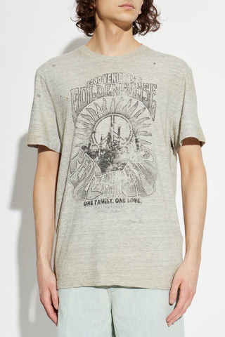 Golden Goose GREY T-shirt with a vintage effect 3