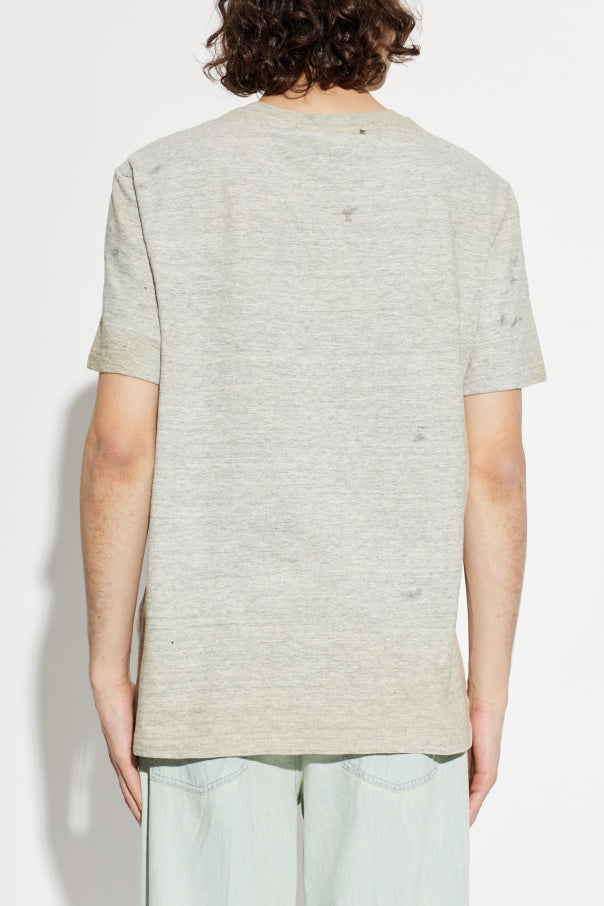 Golden Goose GREY T-shirt with a vintage effect 4