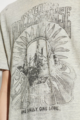 Golden Goose GREY T-shirt with a vintage effect 5