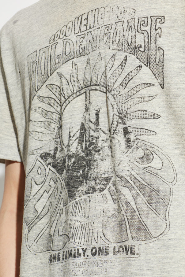 Golden Goose GREY T-shirt with a vintage effect 5