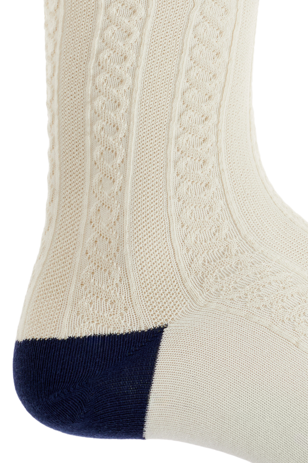 Golden Goose cream Socks with decorative knit 3