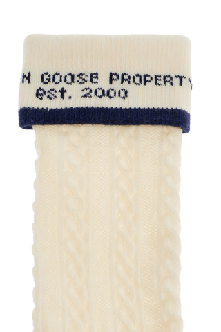 Golden Goose cream Socks with decorative knit 4
