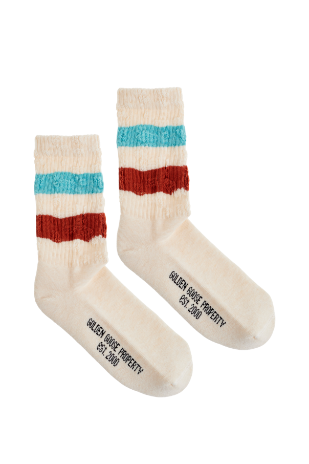 Golden Goose cream Cotton socks 2