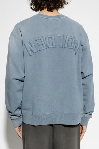 Golden Goose BLUE Sweatshirt with logo patch 4