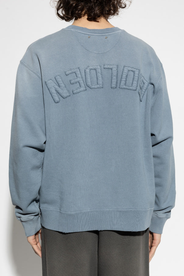 Golden Goose BLUE Sweatshirt with logo patch 4