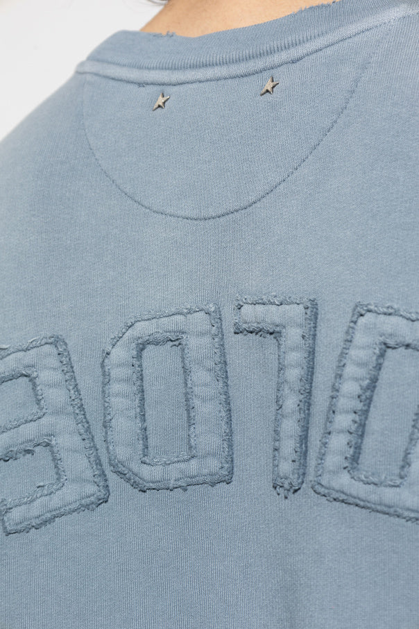Golden Goose BLUE Sweatshirt with logo patch 5