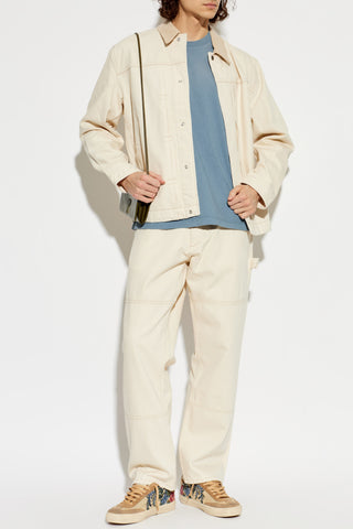 Golden Goose BLUE T-shirt with Vintage effect 2