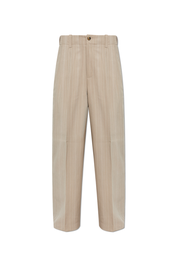 Golden Goose beige Striped pattern trousers 1
