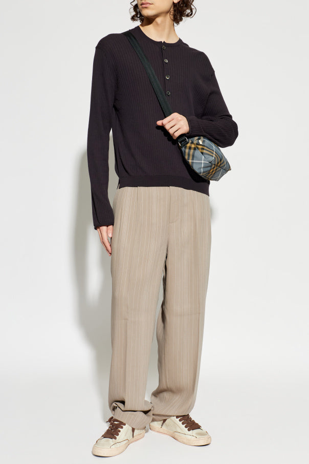 Golden Goose beige Striped pattern trousers 2