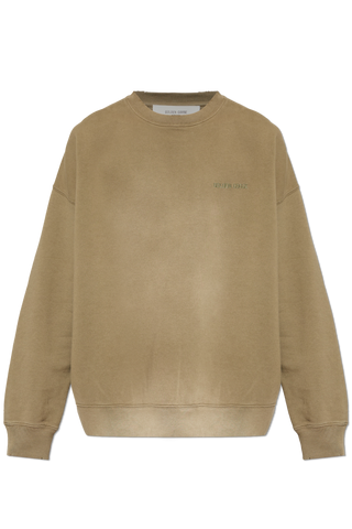 Golden Goose GREEN Sweatshirt with a vintage effect 1