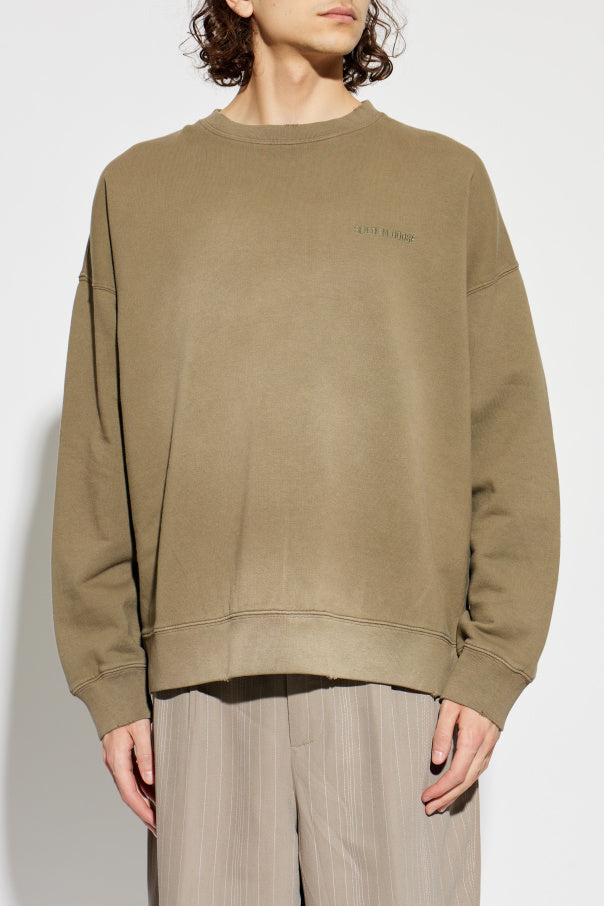 Golden Goose GREEN Sweatshirt with a vintage effect 3