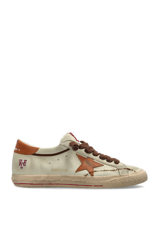 Golden Goose cream "Super-Star With List Destroyed" sports shoes 1