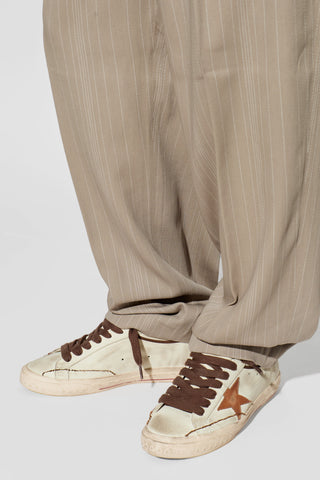 Golden Goose cream "Super-Star With List Destroyed" sports shoes 2