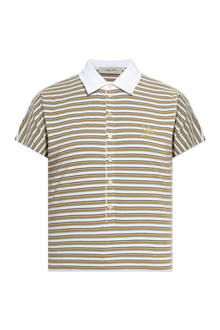 Golden Goose BROWN Striped pattern polo 1