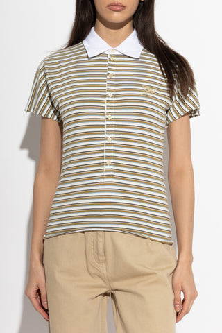 Golden Goose BROWN Striped pattern polo 3