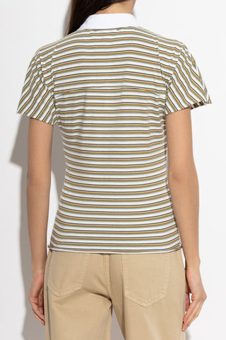 Golden Goose BROWN Striped pattern polo 4