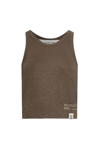 Golden Goose BROWN Linen camisole 1