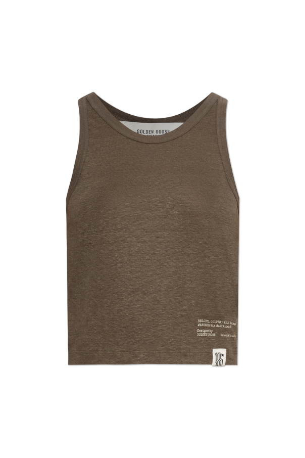 Golden Goose BROWN Linen camisole 1