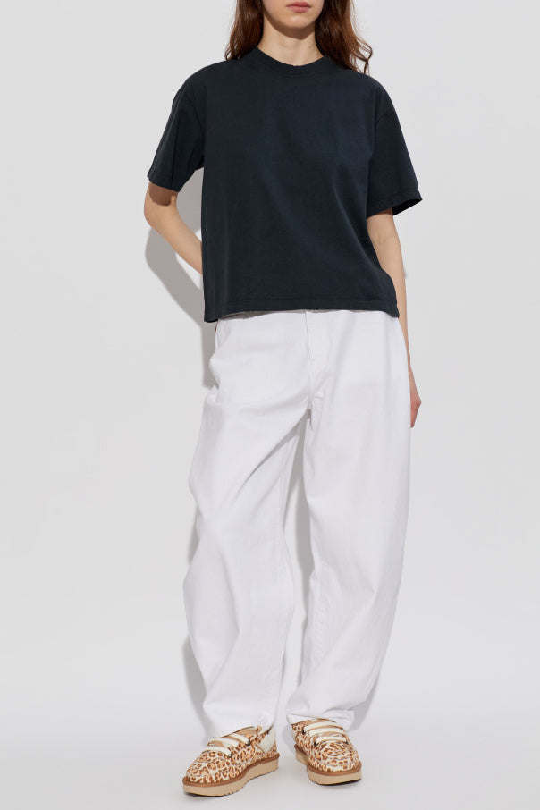 Golden Goose BLACK T-shirt with 'Vintage' effect 2