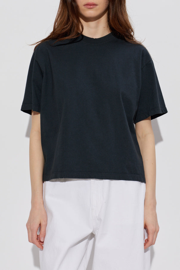 Golden Goose BLACK T-shirt with 'Vintage' effect 3