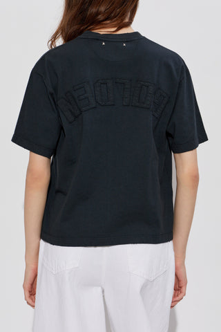 Golden Goose BLACK T-shirt with 'Vintage' effect 4