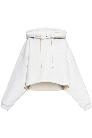 Golden Goose GREY Cropped hoodie 1