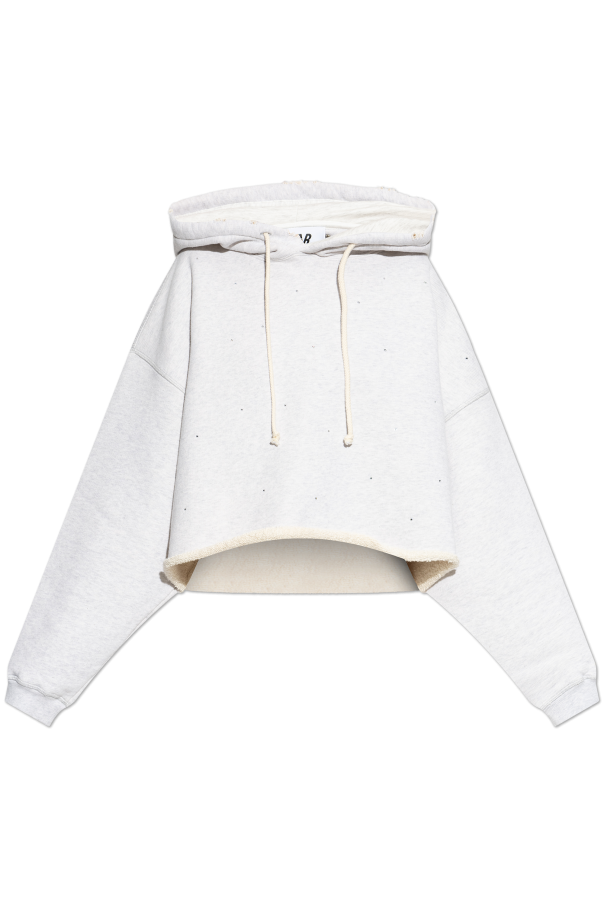 Golden Goose GREY Cropped hoodie 1