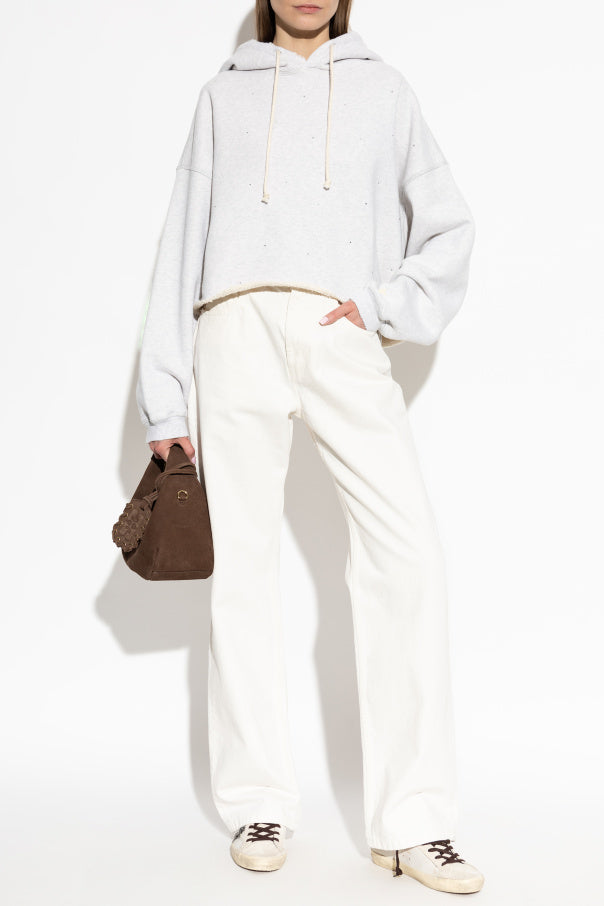 Golden Goose GREY Cropped hoodie 2