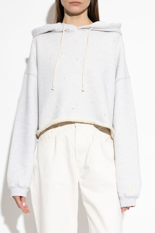 Golden Goose GREY Cropped hoodie 3