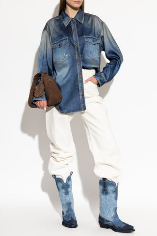 Golden Goose NAVY BLUE Shirt with pockets 2