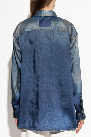 Golden Goose NAVY BLUE Shirt with pockets 4