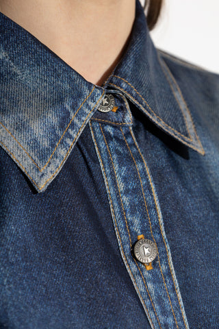 Golden Goose NAVY BLUE Shirt with pockets 5