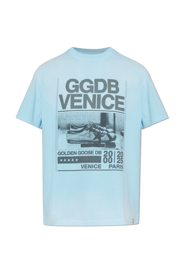 Golden Goose BLUE T-shirt with print 1