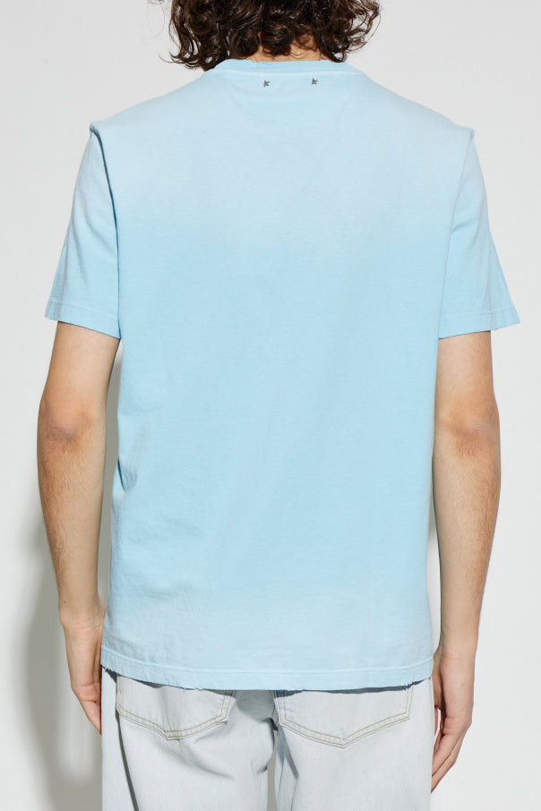 Golden Goose BLUE T-shirt with print 4