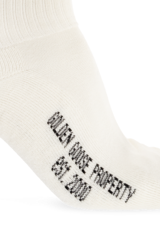 Golden Goose cream Socks with logo 3
