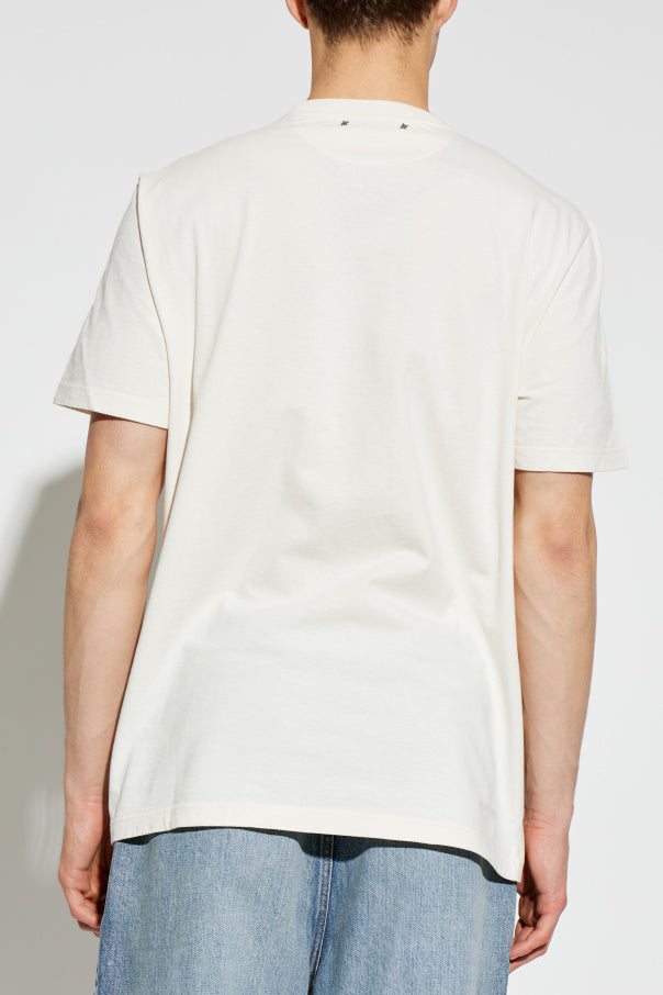 Golden Goose cream T-shirt with logo 4