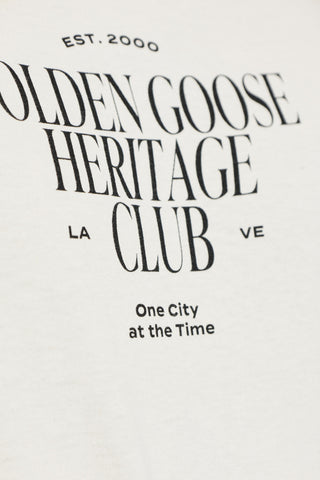 Golden Goose cream T-shirt with logo 5